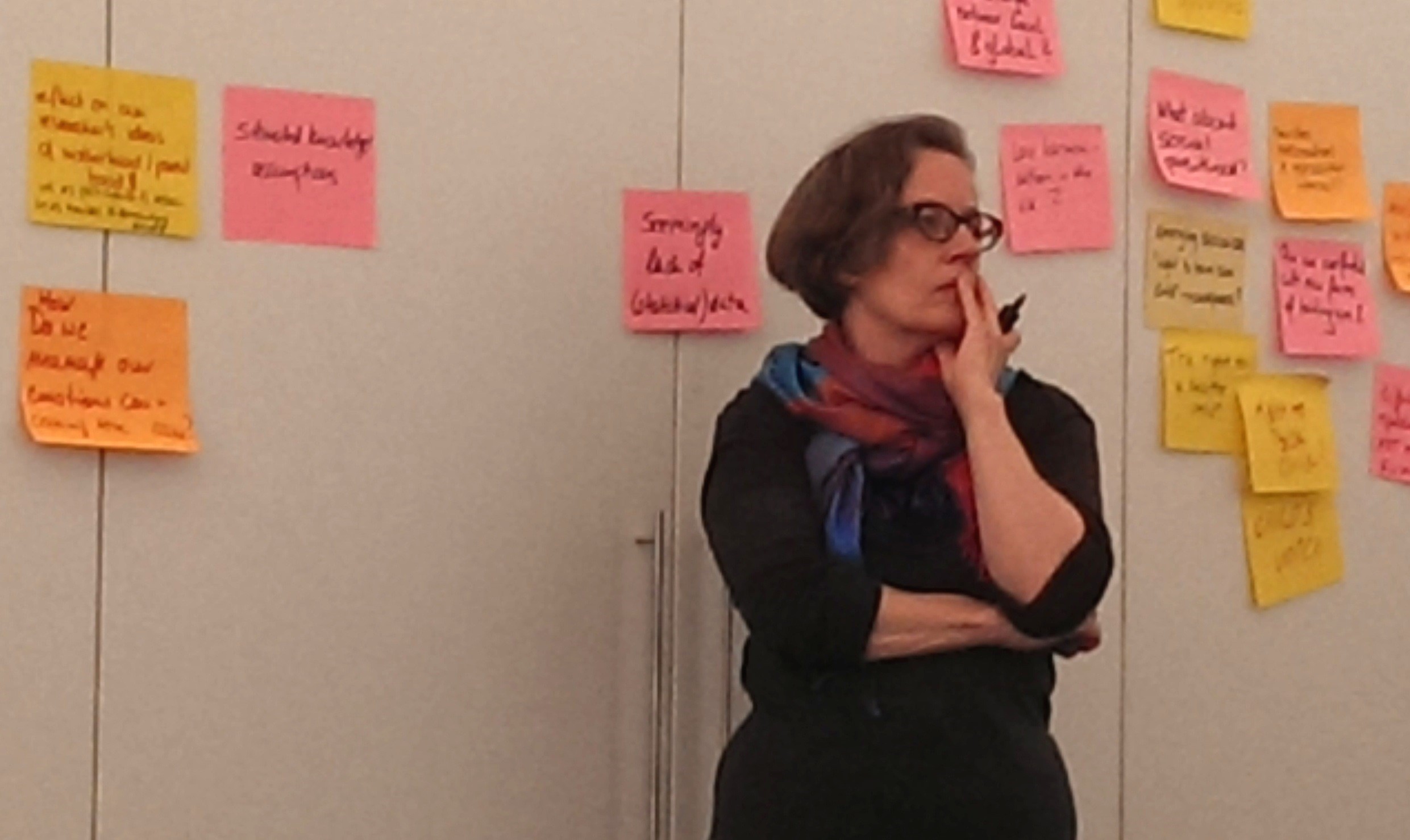 Gesine Fuchs (Hochschule Luzern) leading our mind-map session